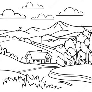 Page A Colorier Du Beau Paysage De Pennsylvanie 70034-57921