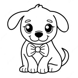 Page A Colorier Dun Adorable Chiot Avec Un Noeud Papillon 70074-57716