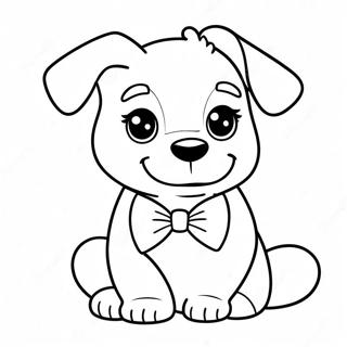 Page A Colorier Dun Adorable Chiot Avec Un Noeud Papillon 70074-57948