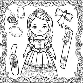 Page A Colorier De Modele De Poupee En Papier 70083-57952