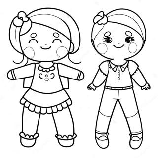 Page A Colorier De Modele De Poupee En Papier Amusante 70084-57953