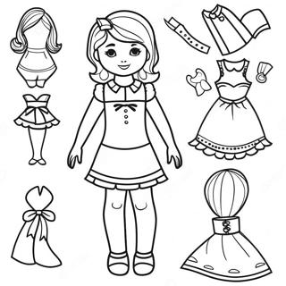 Page A Colorier De Modele De Poupee En Papier Amusante 70084-57956