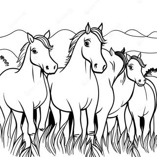 Page A Colorier Troupeau De Chevaux 70223-58062