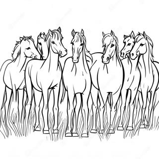 Page A Colorier Troupeau De Chevaux 70223-58063