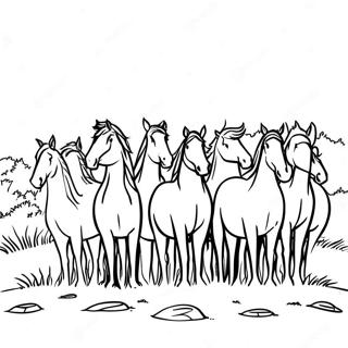 Page A Colorier Troupeau De Chevaux 70223-58064