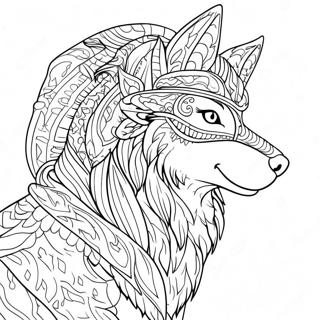 Page A Colorier Loup Mythique 7024-5713