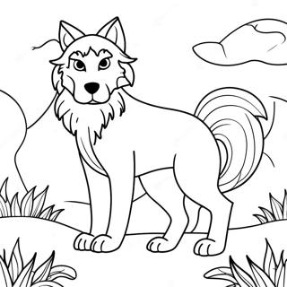 Page A Colorier Loup Mythique 7024-5714