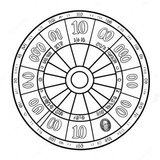 Page A Colorier Du Plateau De Jeu Colore De La Roue De La Fortune 70254-58087