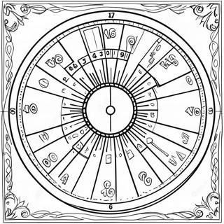 Page A Colorier Du Plateau De Jeu Colore De La Roue De La Fortune 70254-58088