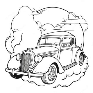 Smokey Dans La Voiture Classique A Colorier 70344-58158