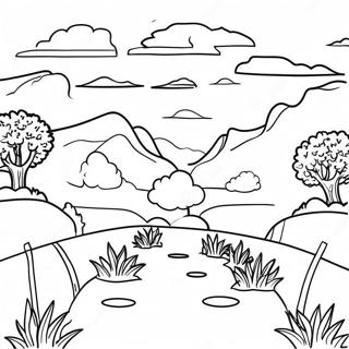 Page A Colorier Paysage Melancolique 7035-5725