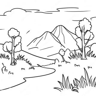 Page A Colorier Paysage Melancolique 7035-5726