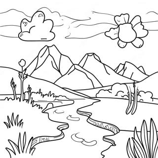 Page A Colorier Paysage Melancolique 7035-5727