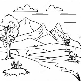 Page A Colorier Paysage Melancolique 7035-5728