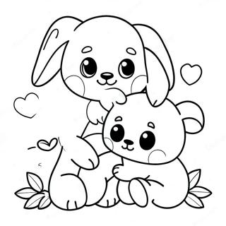 Page A Colorier Animaux Bebe Mignons Je Taime 70414-58219