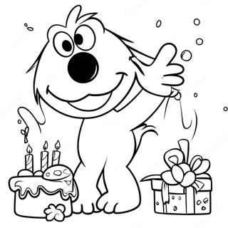 Page A Colorier Elmo Celebrant Un Anniversaire 70424-58223