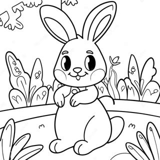 Page A Colorier Rebecca Lapin Dans Un Jardin Colore 70444-58241