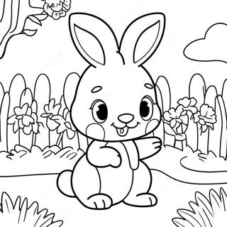 Page A Colorier Rebecca Lapin Dans Un Jardin Colore 70444-58242