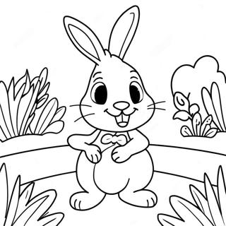 Page A Colorier Rebecca Lapin Dans Un Jardin Colore 70444-58243