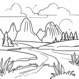 Page A Colorier Paysage Du Wyoming 70453-58246