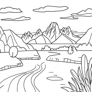 Page A Colorier Paysage Du Wyoming 70453-58247