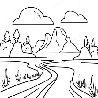 Page A Colorier Paysage Du Wyoming 70453-58248