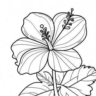 Page A Colorier Hibiscus Tropical 7045-5735