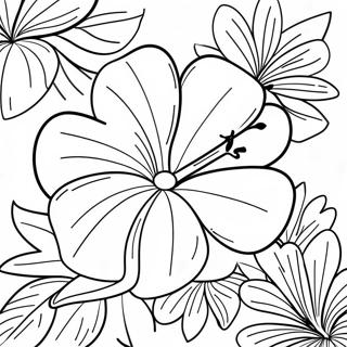 Page A Colorier Hibiscus Tropical 7045-5736