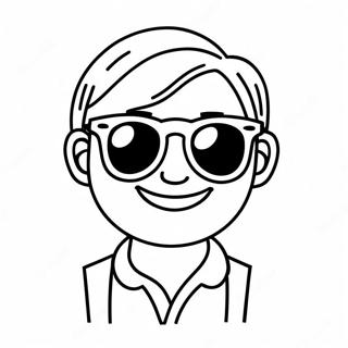 Page A Colorier De Bitmoji Drole Avec Des Lunettes De Soleil 70494-58281