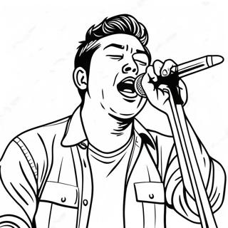 Page A Colorier Chino Moreno En Train De Chanter 70594-58361