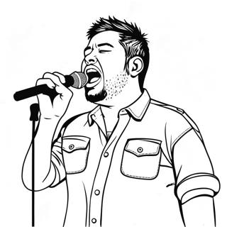 Page A Colorier Chino Moreno En Train De Chanter 70594-58362