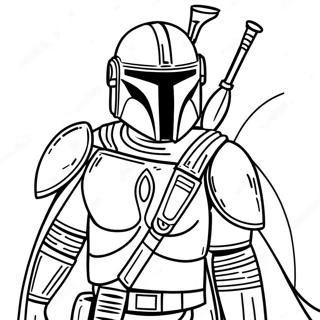 Star Wars Mandalorian Pages À Colorier