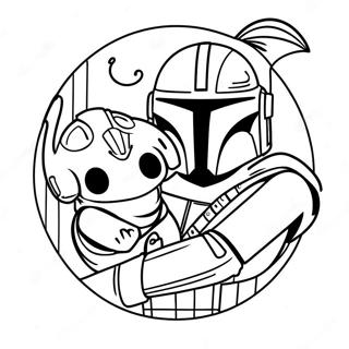 Page A Colorier Du Mandalorian Avec Baby Yoda 70624-58384