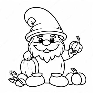 Page A Colorier Du Gnome De Thanksgiving Festif Avec Citrouille 70644-58412