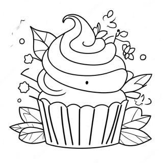 Page A Colorier Patisserie De Cupcake Delicieux 7065-5751