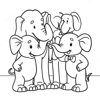 Page A Colorier De Babar Avec Des Amis 70674-58418