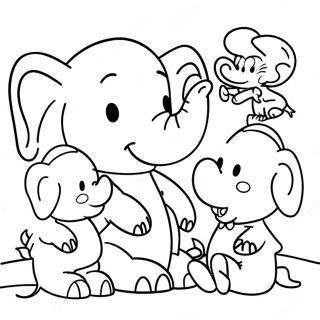 Page A Colorier De Babar Avec Des Amis 70674-58420