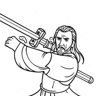 Page A Colorier Le Duel Au Sabre Laser De Qui Gon Jinn 70754-58500