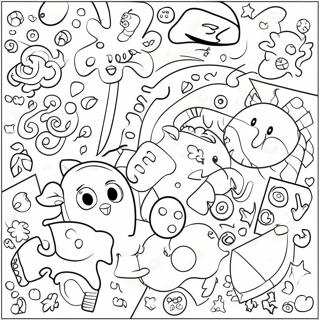 Page A Colorier Puzzle Amusant 7075-5757