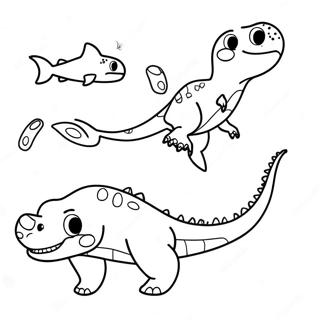 Page A Colorier Dinosaure Requin 70813-58543