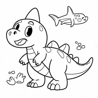 Requin Dinosaure Pages À Colorier