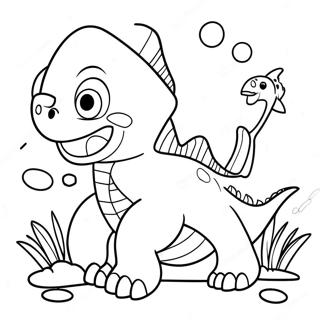 Page A Colorier Dinosaure Requin Amical 70814-58526