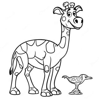 Melman Madagascar Pages À Colorier