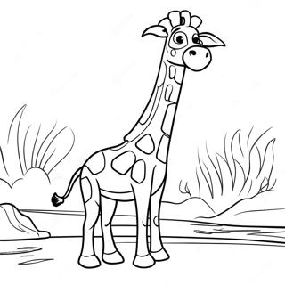 Page A Colorier De Melman La Girafe En Action 70864-58574