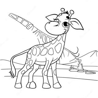 Page A Colorier De Melman La Girafe En Action 70864-58575