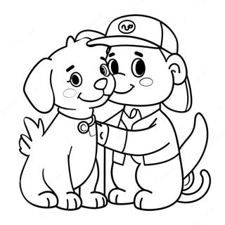 Page A Colorier Veterinaire Mignon Avec Des Animaux 7095-5773