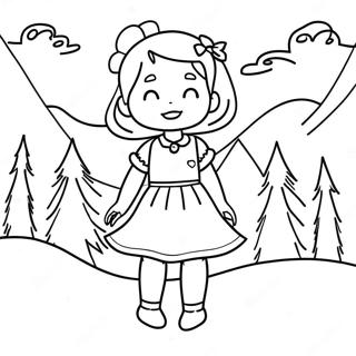 Page A Colorier De Heidi Dans Les Magnifiques Alpes 70964-58657