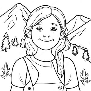 Page A Colorier De Heidi Dans Les Magnifiques Alpes 70964-58658