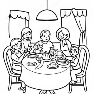 Page A Colorier Scene De Diner En Famille Conviviale 71024-58707