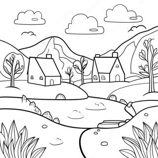 Page A Colorier Paysage Scandinave 71053-58732